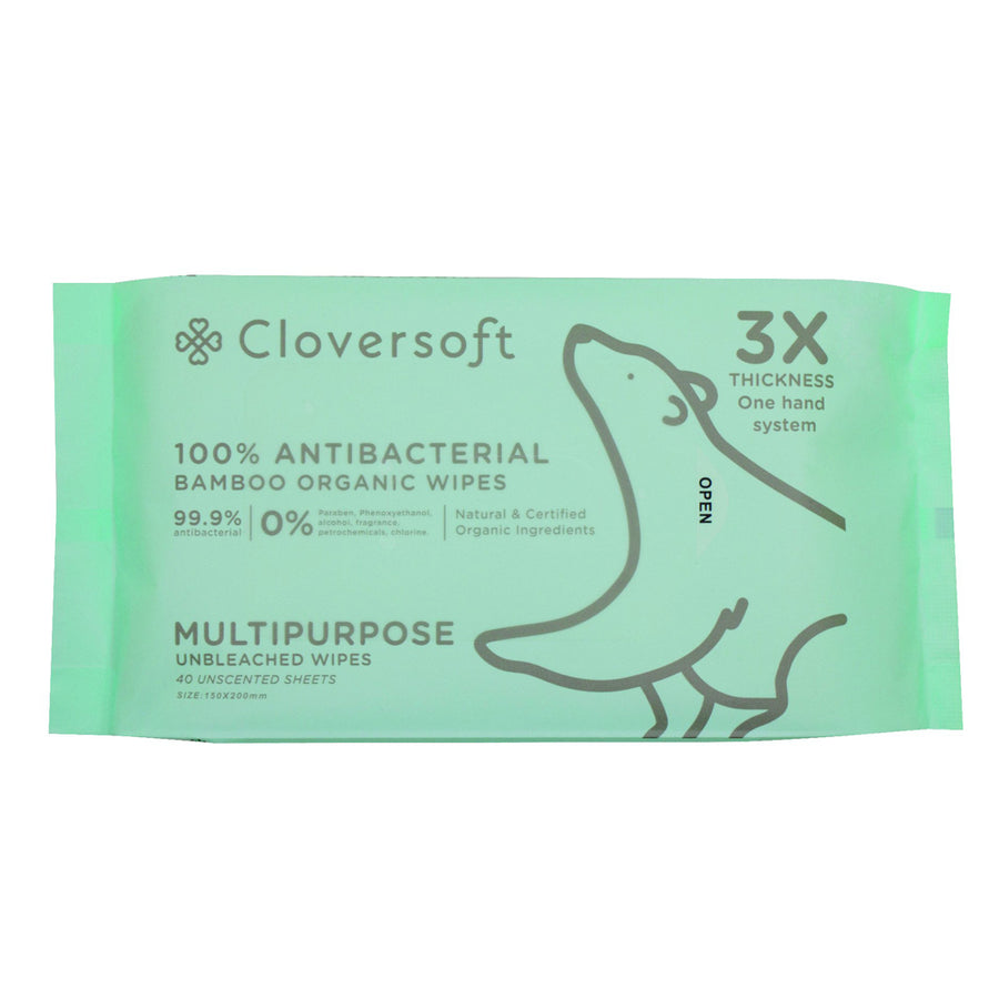 Cloversoft Anti-Bacterial Wipes 40 sheets