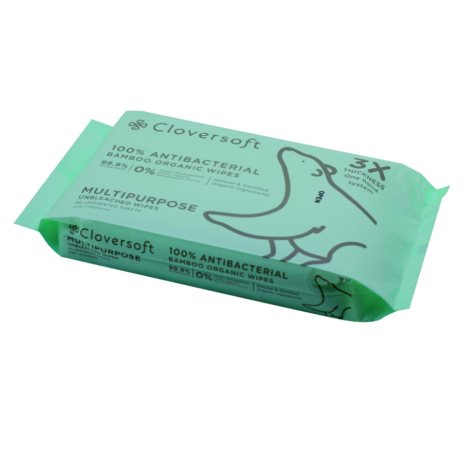 Cloversoft Anti-Bacterial Wipes 40 sheets